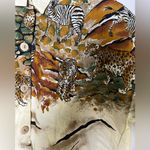 Denim Republic Vintage 90s NWT! Safari Artsy Animal Button Shirt Women Size L Brown Size L Photo 1