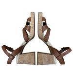 Paul Green Women’s US 9.5 UK 7 Tina Cognac Leather Cork Heel Sandals Slingback Photo 5