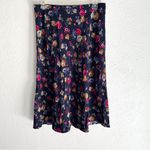 Ralph Lauren Lauren  Floral Midi Skirt 6 Petite Navy Photo 2