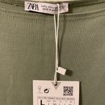 ZARA New NWT Sage Green T-Shirt Dress Size Large Photo 2