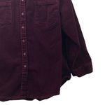 Roamans Corduroy Button Up Shirt Wine 22W Purple Photo 4