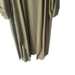 Gilli Size Large Green Faux Suede Open Front Duster Long Cardigan Top Photo 2