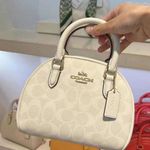 Coach Sydney Satchel In Signature Canvas Chalk/Glacier White NWT CA591. Photo 0