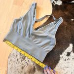 Cuyana NWOT Light Gray Crop Tops Size XS Cut Out Sports Bra Photo 3