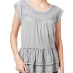 William Rast  Gray Peplum Ruffle Top Photo 0