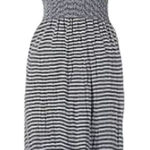 Lark + Grey Smocked Strapless Midi Casual Dress Blue Size XS Photo 0
