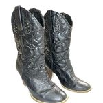 Corkys sage brushed black leather cowgirl boots. Size 10 Photo 0