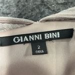 Gianni Bini  Cream Silver Flutter Sleeve Mini Dress Photo 4