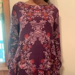 Free People Boho Open Back Floral Mini Tunic Dress with pockets size M Photo 2