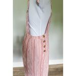 American Eagle Pink Striped Overall Style Jumper Photo 7