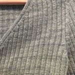 American Eagle  Women's V Neck Ribbed Crop Sweater Cross Wrap Green Sz Small LN Photo 2