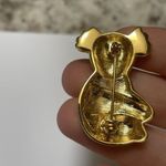 Pretty Animal Brooch Pin Gold Tone Metal / Rhinestone Koala Bear Photo 5