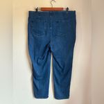 Chico's Chico’s Medium Dark Wash Pull On Elastic Waist Straight Leg Ankle Jeans 3R 16R Photo 3