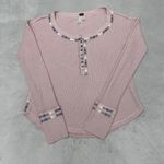 We the Free / Free People Rose Rainbow Thermal Embroidery Henley Top Size S Photo 7