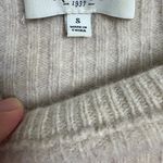 Madewell Pinewood Sweater Small Beige Merino Wool Ribbed Pullover Photo 3