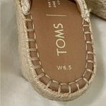 Toms  MONICA Natural Oxford Espadrille Platform Wedge Sandal Slingback Size 6.5 Photo 4