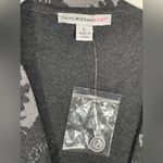 Isaac Mizrahi Live Black Gray Silver Metallic Cardigan Sweater Blazer Sz Large Photo 6