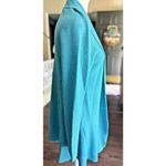 Eileen Fisher  Wool Long Cardigan Sz M Open Front Duster Lightweight Italian Yarn Photo 2