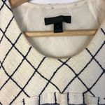 J.Crew  White A-Line Windowpane Plaid Tweed Knee Length Dress 0 Photo 4