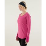 Lululemon Open Your Heart Striped Long Sleeve Reversible Knit Top Size S Pink Photo 1