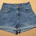 Forever 21 Women’s  Size 27 Cuffed Blue Denim Jean Shorts Photo 0