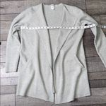 J.Crew  Light Gray Collarless Knit Sweater/Blazer 100% Cotton Photo 3