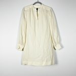 Nili Lotan Najam Silk Chiffon Collarless Button Front Long Sleeve Mini Dress S Photo 0