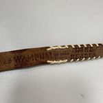 Vintage Beaded Leather Belt SW Wamph Alaska Western Brown Leather Belt Size 28 Photo 9