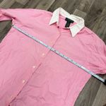 Ralph Lauren  pink pinstripe contrast collared button down shirt blouse Photo 5