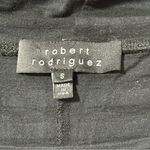 Robert Rodriguez  Women’s Size S Black Shadow Stripe Batwing Cropped Top Shirt Photo 5