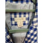 J.Crew Blue & White Gingham Campbell Blazer Size 10P Linen Cotton Photo 7