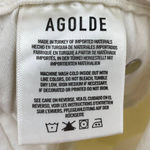 AGOLDE Toni Straight Leg Mid Rise Jeans Ankle Crop Off White Cream Womens 26 Photo 9