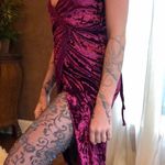 Sexy Lace Velvet Night Out Dress Red Photo 1