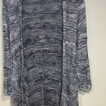 Croft & Barrow Navy Variegated Zig Zag Lightweight Open Cardigan Sz XL Photo 0
