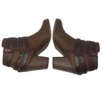 Material Girl  Womens‎ Ankle Boots Booties Buckle Strappy Zip Brown Size 7.5 Photo 3