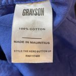 Frank & Eileen Grayson The Hero Button Up Shirt Cobalt Blue 100% Cotton XS Photo 6