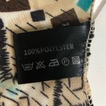 Geometric Patterned Tunic with Blue Accents Brown Size undefined Photo 7