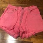 Levi's Vintage Shorts Hot Pink Cut Off Raw Hem High Rise Zip Closure Size 26W Photo 0