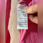 BDG Pink Long Sleeve V-Neck Top, layering vneck front and back, beautiful hot pink Photo 3