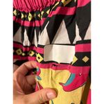 RTR La DoubleJ XS Paloma Yellow Multicolor Print Off Shoulder Shift Midi Dress Photo 3