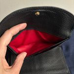 Dooney & Bourke Luca Continental Black Italian Pebbled Leather Red Lined Wallet Photo 7