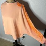 Koral  Pompano Orange Sz S Levi Pullover Sweatshirt Gym Fringe Lounge Maximalism Photo 1