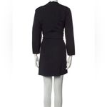 Adolfo Vintage 70s 80s Black Shift Dress with Removable or Adjustable Dickey szL Photo 2