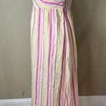 Old Navy  Cotton Gauze Halter Style Striped Sundress Maxi Dress Size Medium Photo 4