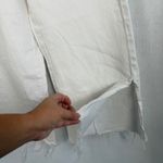 Kensie The Wide Leg White Denim Cropped Raw Hem Split Ankle Petite Friendly Size 6/28 Photo 5