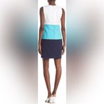Trina Turk NWT Miss Brady Colorblock Lace-Up Dress White Blue Sz 6 Photo 4