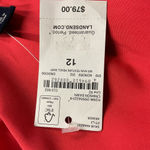 Lands' End Women's Crimson Dawn Woven Textured‎ Pencil Skirt Size 12 Orange NWT Red Photo 12