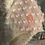 Beyond Vintage Swiss Dot V-Neck Long Sleeve Sheer Silk Top in White - Small Photo 14