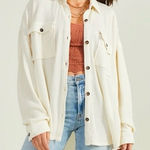 Altar'd State NEW Altar’d State White Jacket Size Medium Oversized Fit Easily fits as XL NWT Photo 0