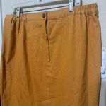 Odeliah Denim Orange Maxi Skirt Ruffle metallic hem long sz XL Western Cowgirl Photo 2